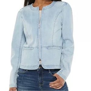NWT Apt 9 Denim Peplum Jacket